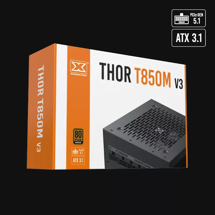 Xigmatek Alimentation ATX Xigmatek Thor M V3 – 850W (Noir) – EN43338EU